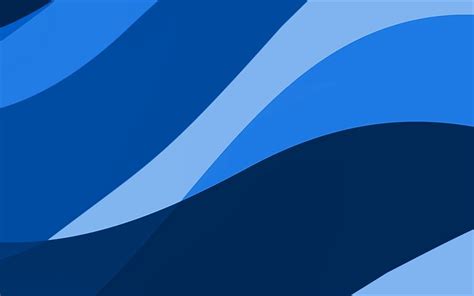 Download Wallpapers Blue Abstract Waves 4k Minimal Blue Wavy
