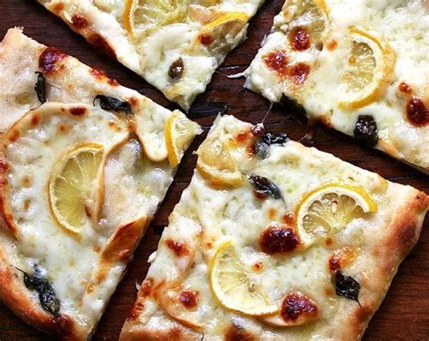 Pizza With Lemon Smoked Mozzarella And Basil Recipe Sidechef