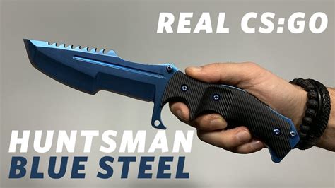 Real Csgo Knives Huntsman Blue Steel Knify Youtube