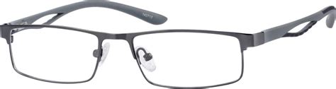 Gray Stainless Steel Full Rim Frame With Spring Hinges 1427 Zenni Optical Eyeglasses