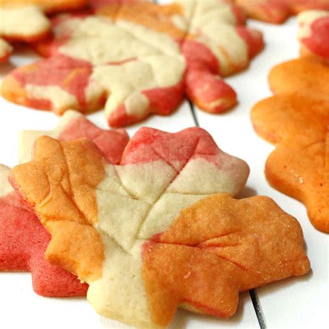 Autumn Leaf Sugar Cookies With Maple Syrup One Hot Oven