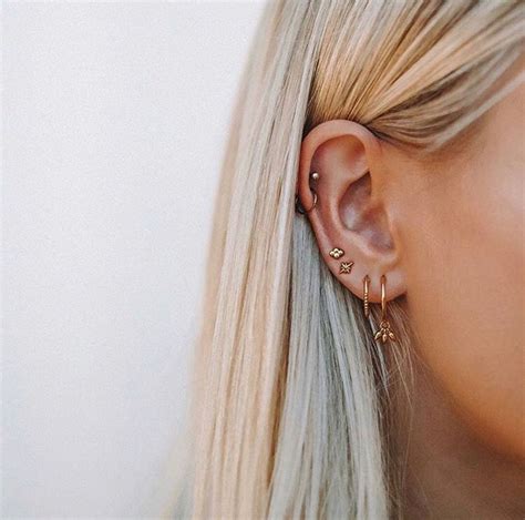 Pin By Kaylee Schulz On Piercings••• Ear Jewelry Multiple Piercings