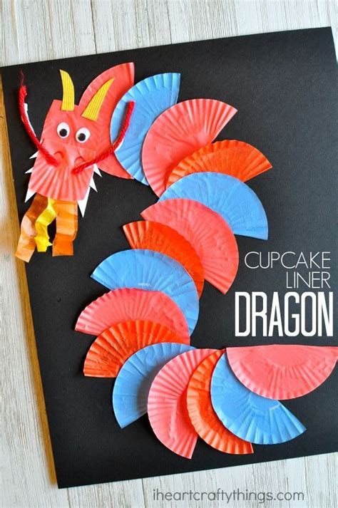 Awesome Cupcake Liner Dragon Craft Chinese New Year Crafts For Kids