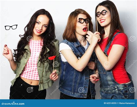 Hipster Girls Best Friends Ready For Party Stock Image Image Of Cell Play 62514555
