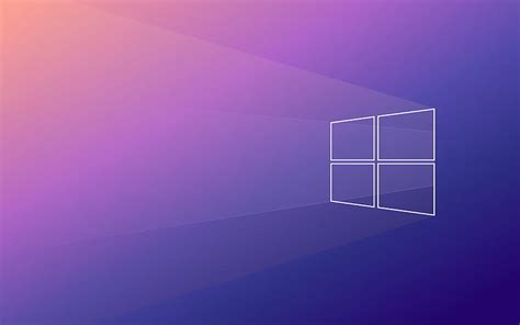 Windows 10 linear logo, , minimalism, violet backgrounds, creative ...