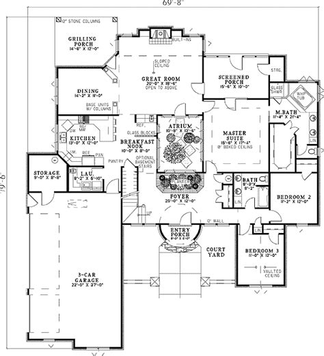 12 Floor Plans With Atrium Courtyard Amazing Concept
