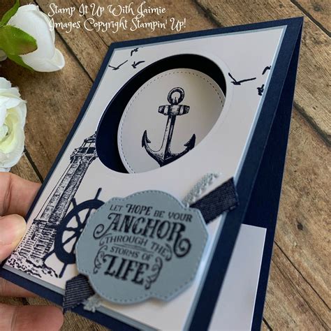 Stampin Up Fun Fold Sailing Home Facebook Live Tutorial With Images