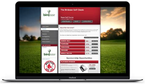 BirdEase Example Golf Tournament Websites