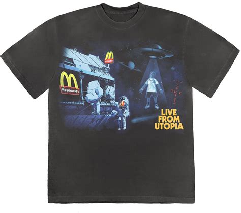 Travis Scott X Mcdonalds Live From Utopia T Shirt Black Fw20