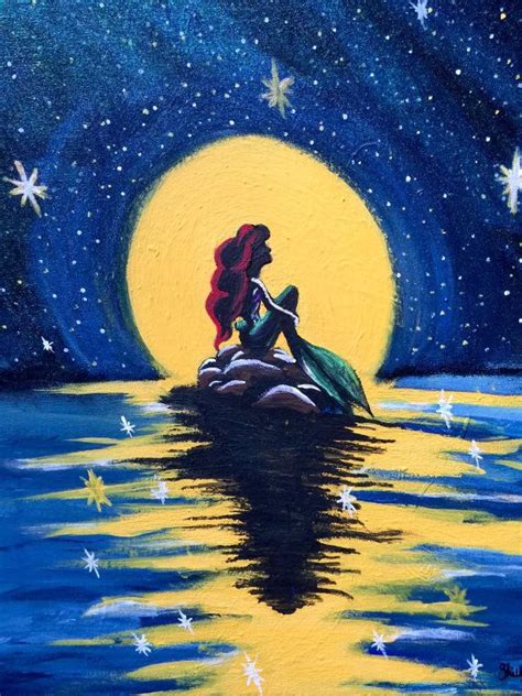 Sale 25 Off The Little Mermaid Painting On 16 X 20 Canvas Disney