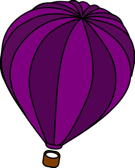 Hot Air Balloon Purple Clip Art At Vector Clip