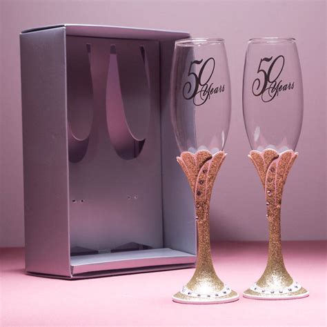 Need a 50th wedding anniversary gift that has a personal touch? Personalised 50th Wedding Anniversary Glasses In Box By ...