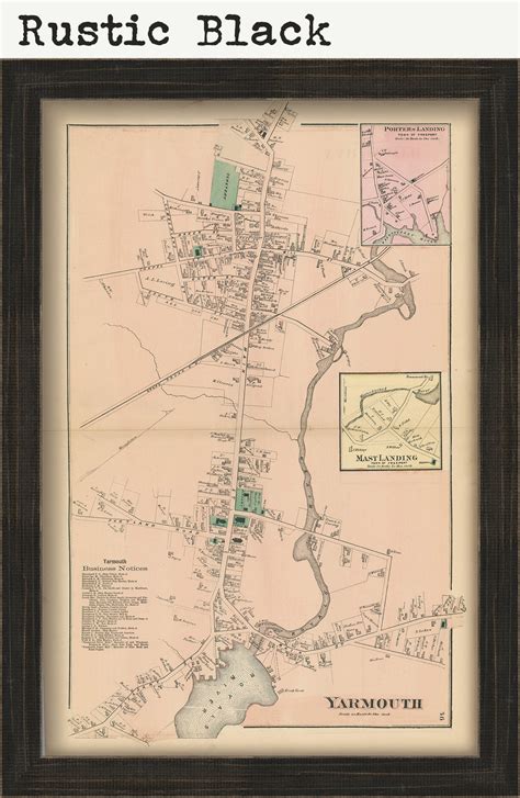 Yarmouth Maine 1871 Map Replica Or Genuine Original