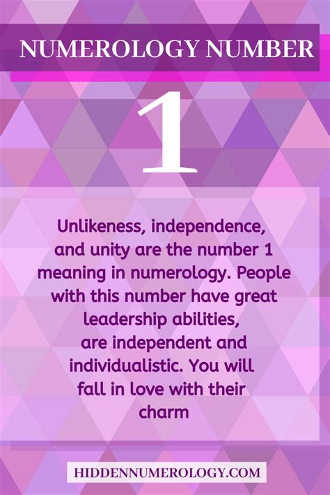 Numerology 1 Meaning Of Number 1 Numerology Numerology Numbers