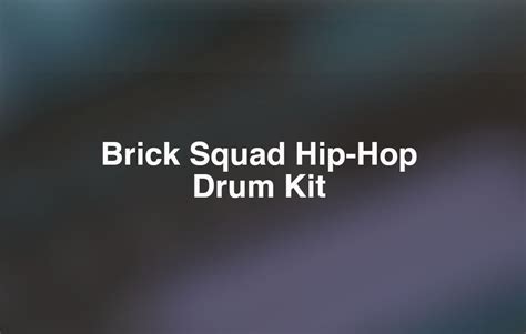 Brick Squad Hip Hop Drum Sample Kit Producersbuzz