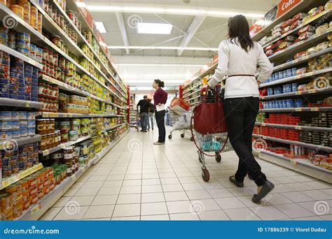 Customers Shopping At Supermarket Editorial Stock Image Image Of