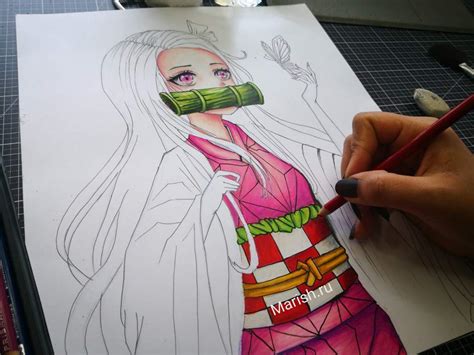 Nezuko From Demon Slayer Drawing Anime Art Amino