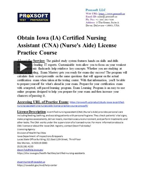 Ppt Obtain Iowa Ia Certified Nursing Assistant Cna Nurses Aide