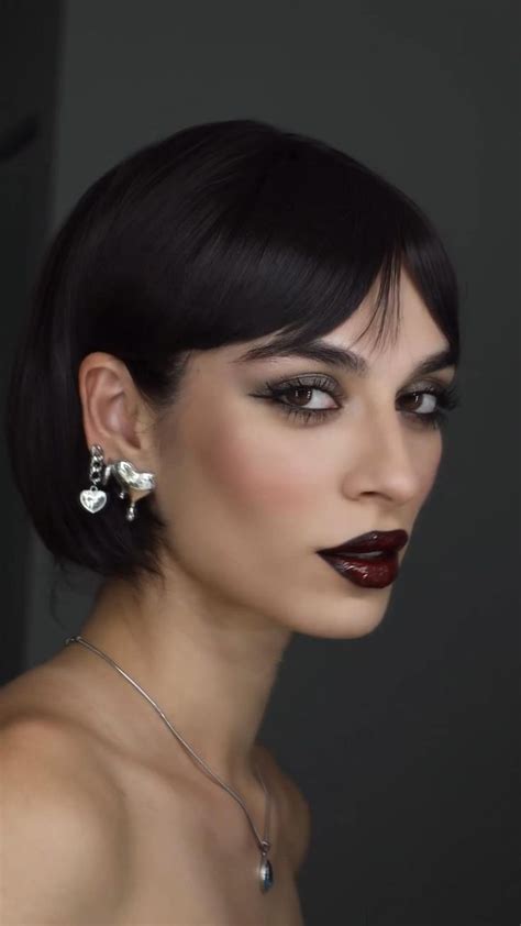Rockstar Girlfriend Makeup Tutorial In 2024 Dark Red Lipstick Makeup