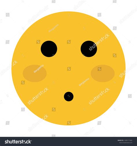 Embarrassed Emoticon Flat Style Vector Stock Vector Royalty Free Shutterstock