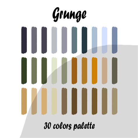 Grunge Procreate Color Palette Procreate Swatches Inspire Uplift