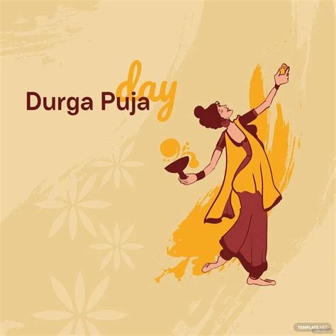 Durga Puja Drawing Vector In Illustrator PSD PNG SVG EPS
