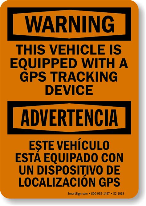 Interested in gps vehicle tracking system? Vehicle Equipped with GPS Tracking Device Sign, SKU: S2 ...