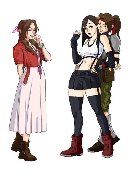 Tifa Lockhart Aerith Gainsborough And Jessie Rasberry Final Fantasy And More Drawn By