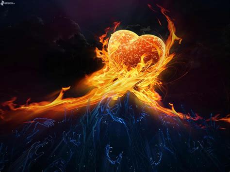 Flame Heart Clip Art