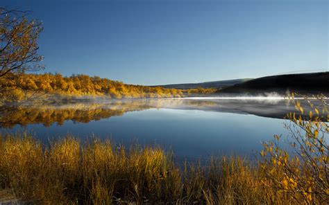 Download Wallpaper 3840x2400 Lake Trees Reflection Autumn Landscape