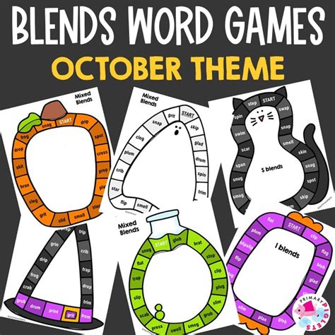 Halloween Consonant Blends Phonics Board Games Oct Made By Teachers