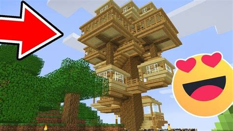How To Build A Cool Tree House In Minecraft Tutorial Minecraft