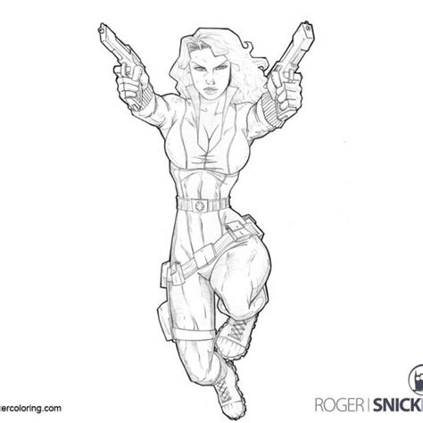 Black Widow In Avengers Coloring Pages Black Widow Coloring Pages