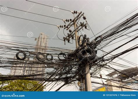 Messy Electrical Cables Royalty Free Stock Image