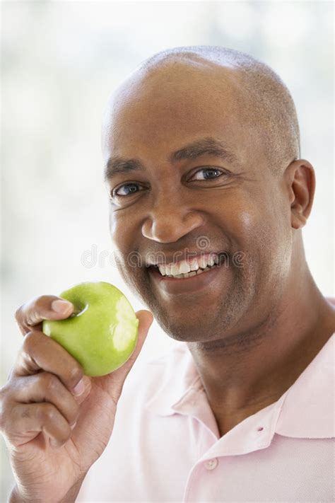 Portrait Man Eating Apple Free Stock Photos Stockfreeimages