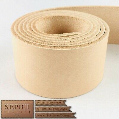 Sepici Natural Oz Belt Blanks Strips From Veg Tanned Leather For