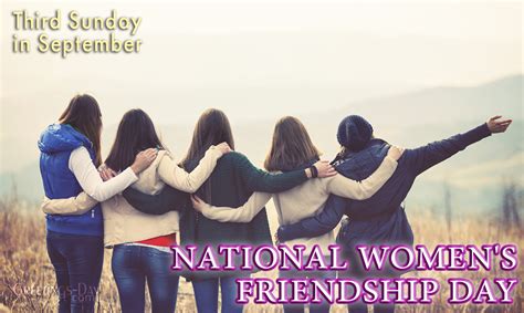 Friendship day was promoted by the greeting card national association during the 1920s but met with the commercialization of the friendship day celebrations has led to some dismissing it as a. National Women's Friendship Day celebrated/observed on ...