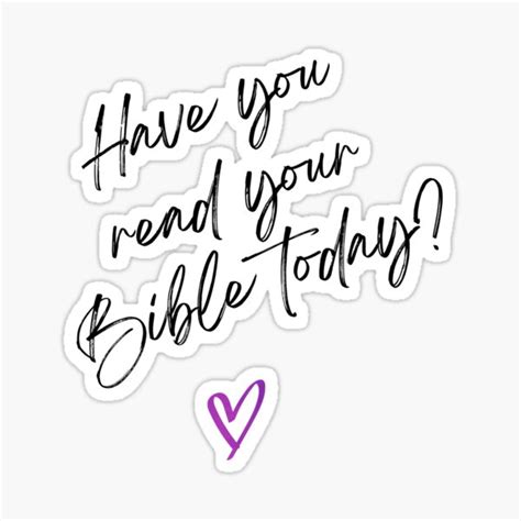 Have You Read Your Bible Today Sticker For Sale By Carter Creative