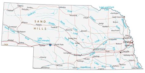 Map Of Nebraska With Towns World Map