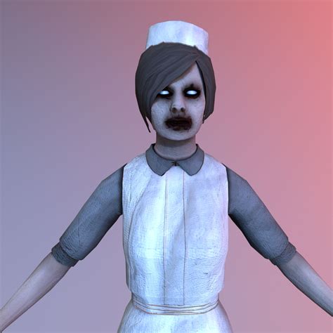 Horror Nurse D Model Ds Blend Dae Fbx Obj Unknown Free D
