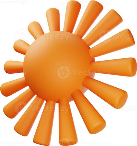 Orange Sun 3d Illustration 14019601 Png