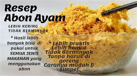 Boleh buat stok frozen di rumah. Cara Membuat ABON AYAM Kering Tidak Berminyak Ini Bisa Menjadi Ide Usaha Rumahan Yang ...