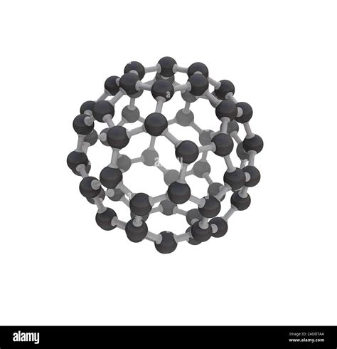 Buckminsterfullerene Molecule C60 Illustration C60 Is A Fullerenes