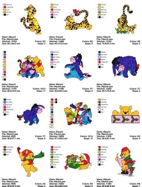 Disney Winnie The Pooh And Friends Embroidery Machine Designs Cartoon