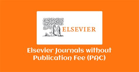 New Elsevier Journals Without Publication Fee Pac2023 24 Open