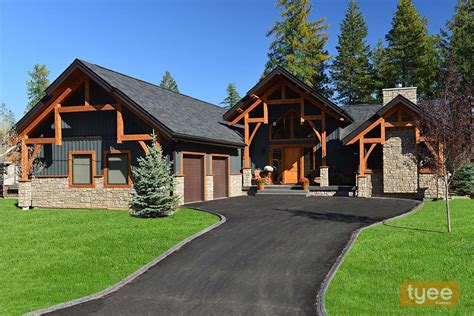 Camp stone is a timber frame house plan design built with true timbers. Canadian Timber Frame House Plans