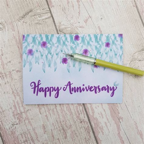 Happy Anniversary Card Anniversary For Him Blank Inside Etsy
