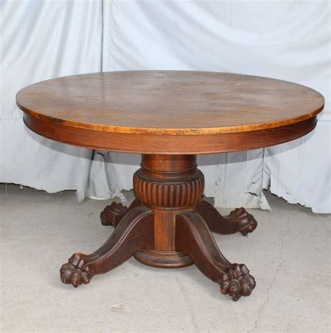 Antique Round Dining Room Table With Leaves Bruin Blog