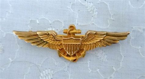 Vintage Post Wwii Balfour Us Navy Aviator Pilots Wing Lapel Pin 120