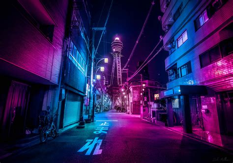 Osaka Dream Street This Vivid Neon Street Scene With